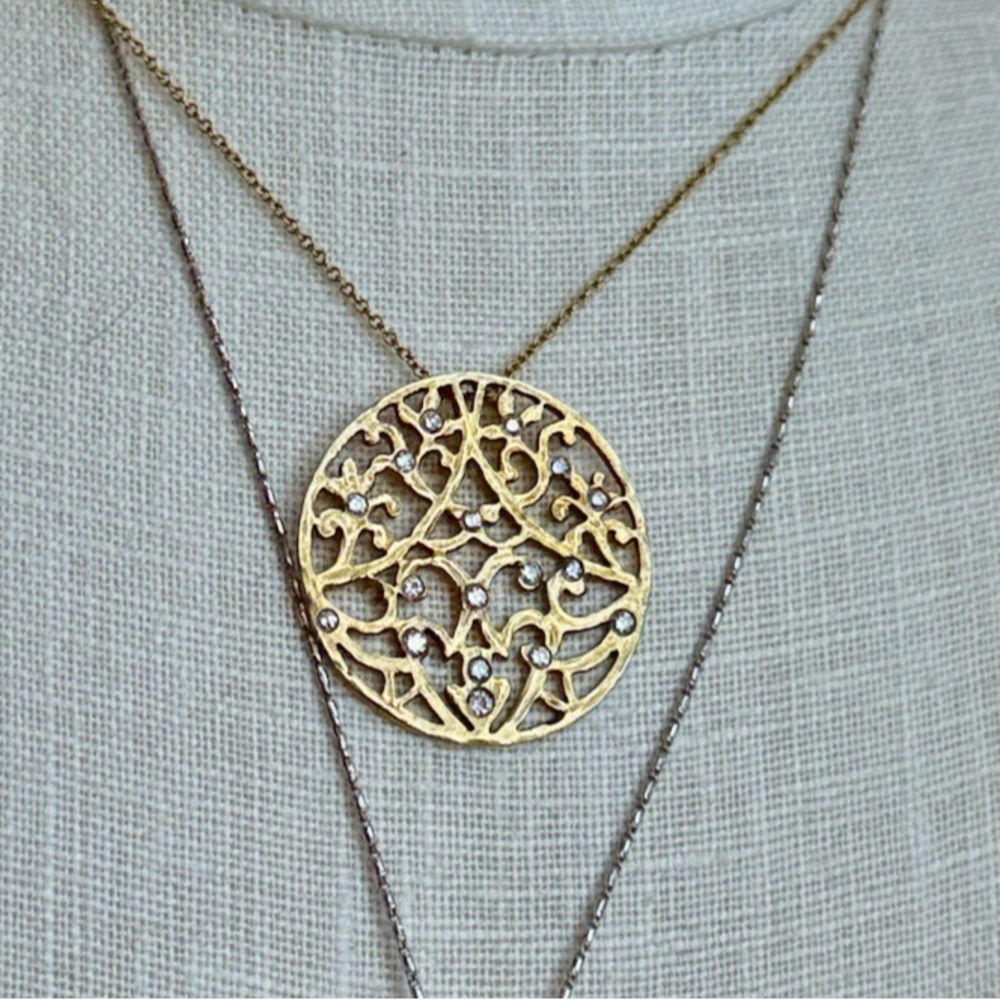 14 karat gold and diamond necklace - Picture 4 of 9